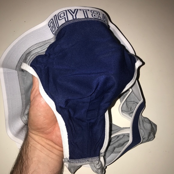 NASTY PIG Base Brief Underwear Blue & Gray LARGE - Picture 7 of 7